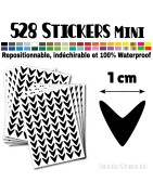 528 Flèches 1 cm - Stickers mini gommettes