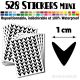 528 Flèches 1 cm - Stickers mini gommettes