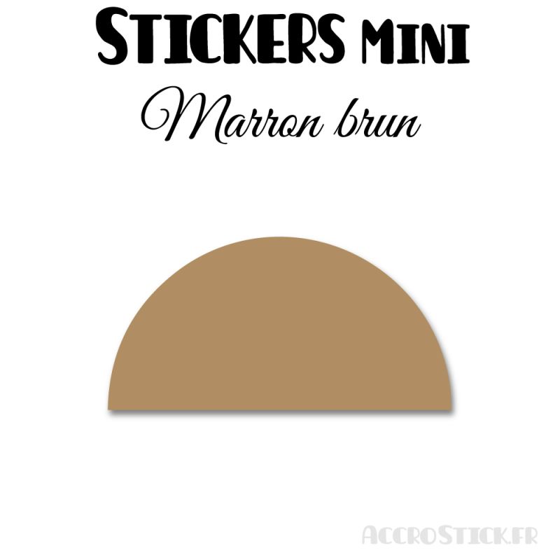 1008 Demi Cercle 0,8 cm - Stickers étiquettes gommettes