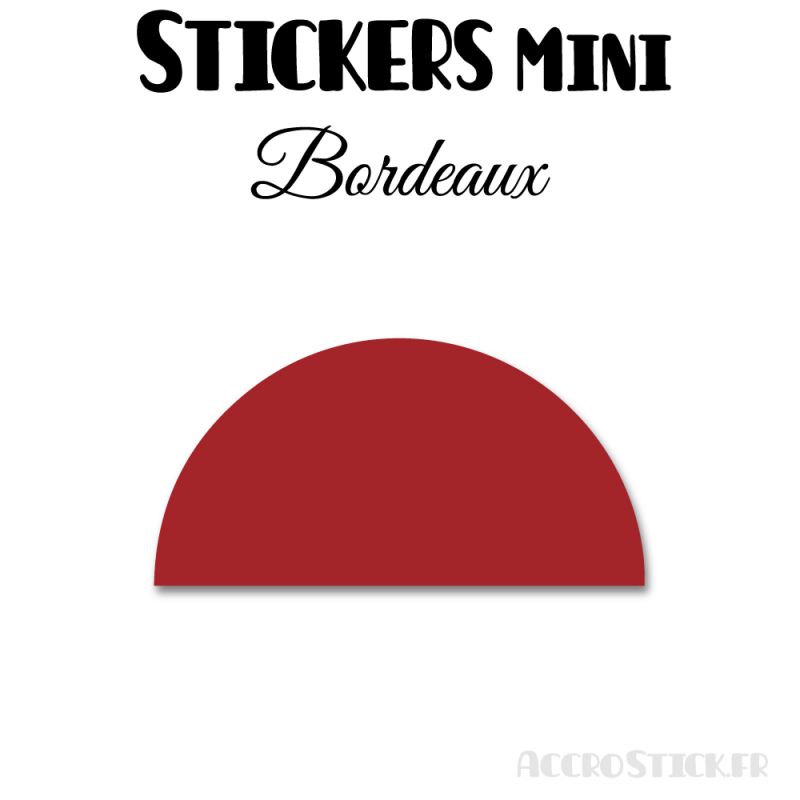 720 Demi Cercle 1 cm - Stickers étiquettes gommettes