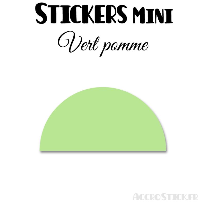 720 Demi Cercle 1 cm - Stickers étiquettes gommettes