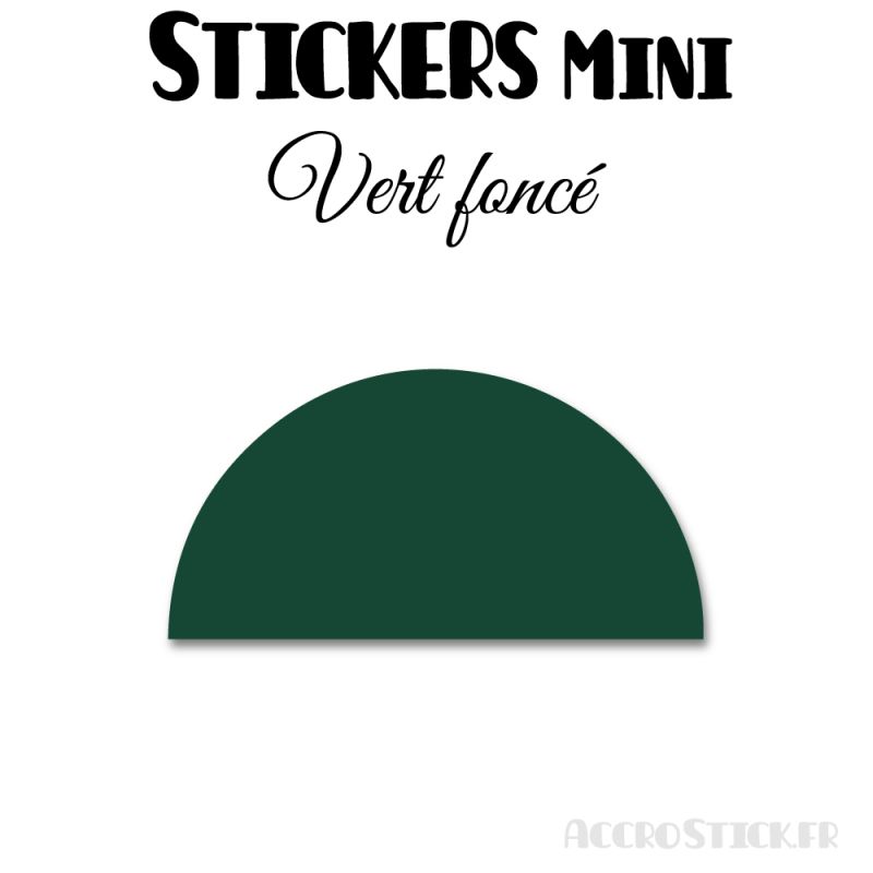 288 Demi Cercle 1.8 cm - Stickers étiquettes gommettes