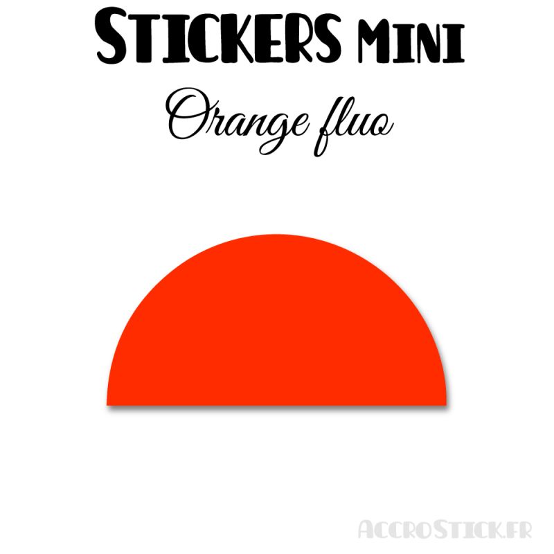 216 Demi Cercle 2 cm - Stickers étiquettes gommettes