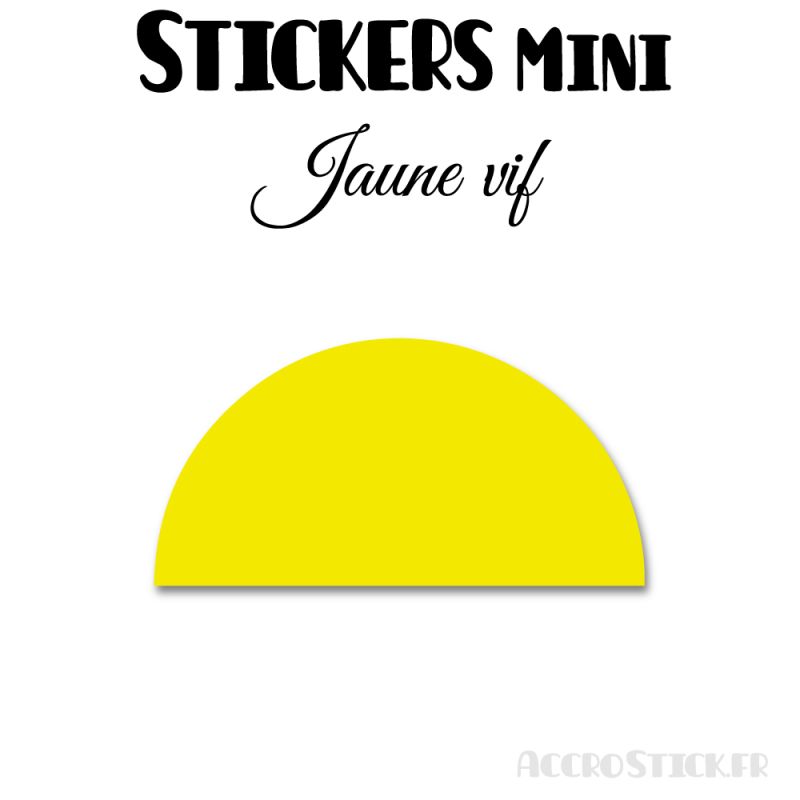 168 Demi Cercle 2.4 cm - Stickers étiquettes gommettes