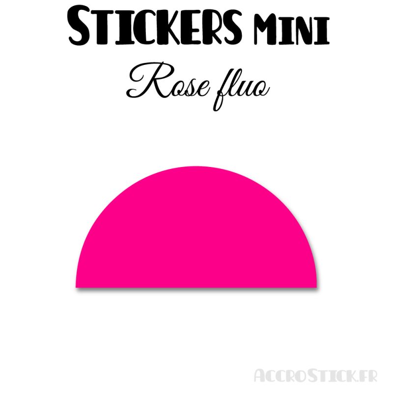 168 Demi Cercle 2.4 cm - Stickers étiquettes gommettes