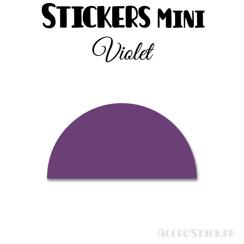 96 Demi Cercle 3 cm - Stickers étiquettes gommettes