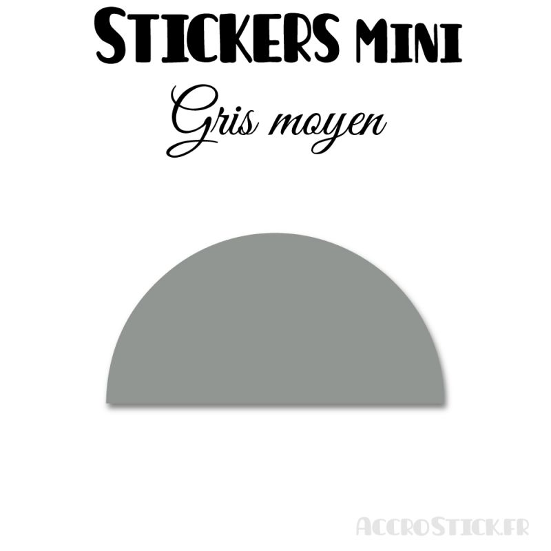 64 Demi Cercle 4 cm - Stickers étiquettes gommettes