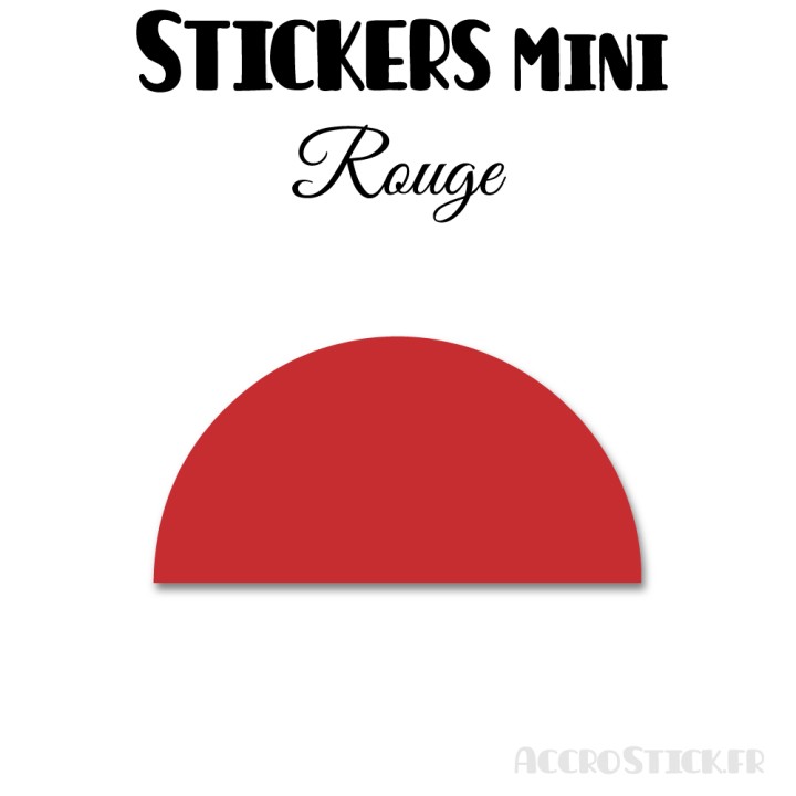 64 Demi Cercle 4 cm - Stickers étiquettes gommettes