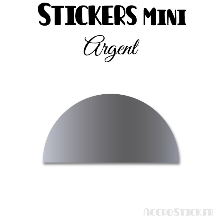 64 Demi Cercle 4 cm - Stickers étiquettes gommettes