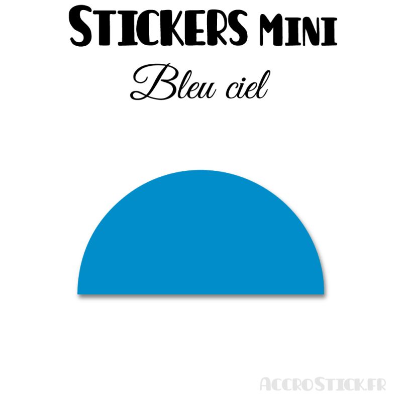 40 Demi Cercle 5 cm - Stickers étiquettes gommettes