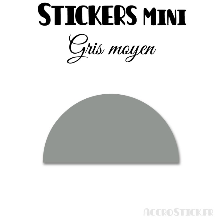 40 Demi Cercle 5 cm - Stickers étiquettes gommettes