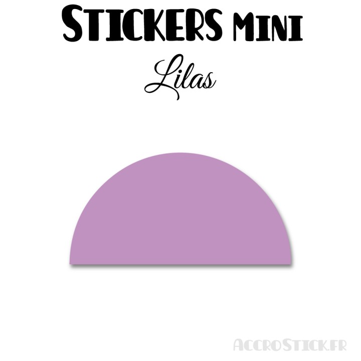 40 Demi Cercle 5 cm - Stickers étiquettes gommettes