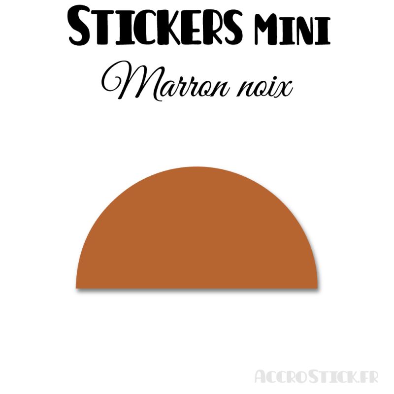 40 Demi Cercle 5 cm - Stickers étiquettes gommettes