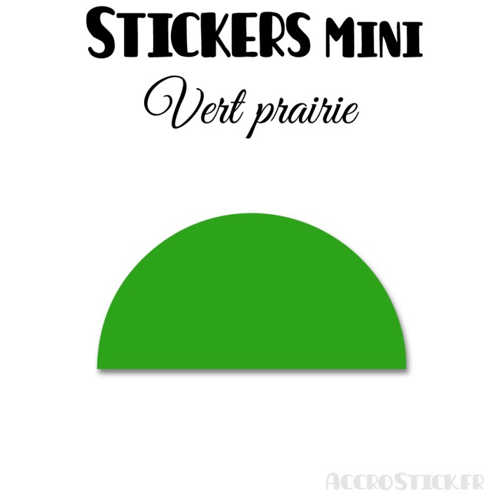 40 Demi Cercle 5 cm - Stickers étiquettes gommettes