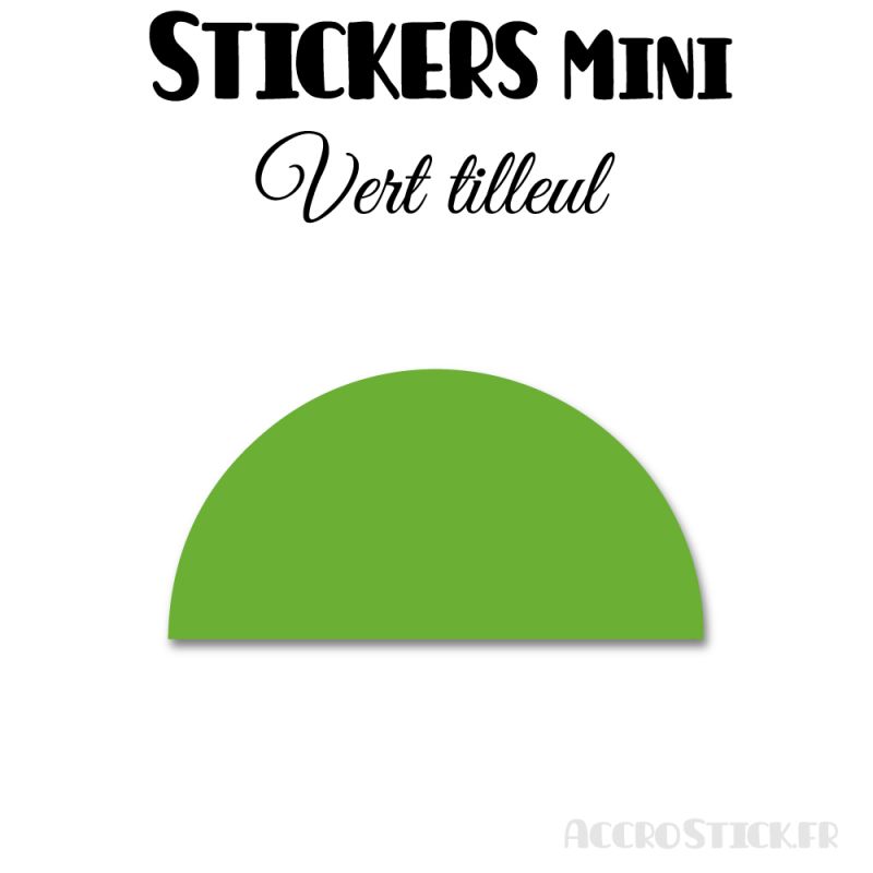 40 Demi Cercle 5 cm - Stickers étiquettes gommettes