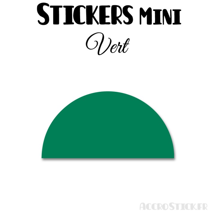 40 Demi Cercle 5 cm - Stickers étiquettes gommettes