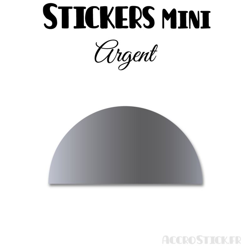 40 Demi Cercle 5 cm - Stickers étiquettes gommettes