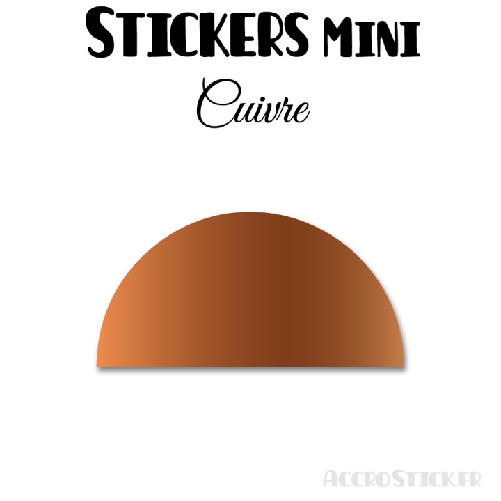 40 Demi Cercle 5 cm - Stickers étiquettes gommettes