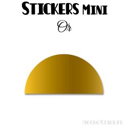 40 Demi Cercle 5 cm - Stickers étiquettes gommettes