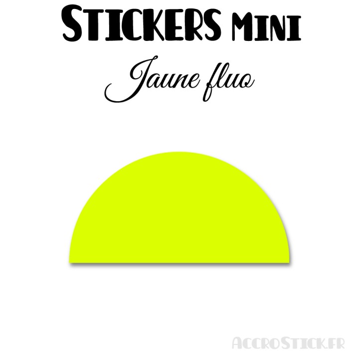 40 Demi Cercle 5 cm - Stickers étiquettes gommettes