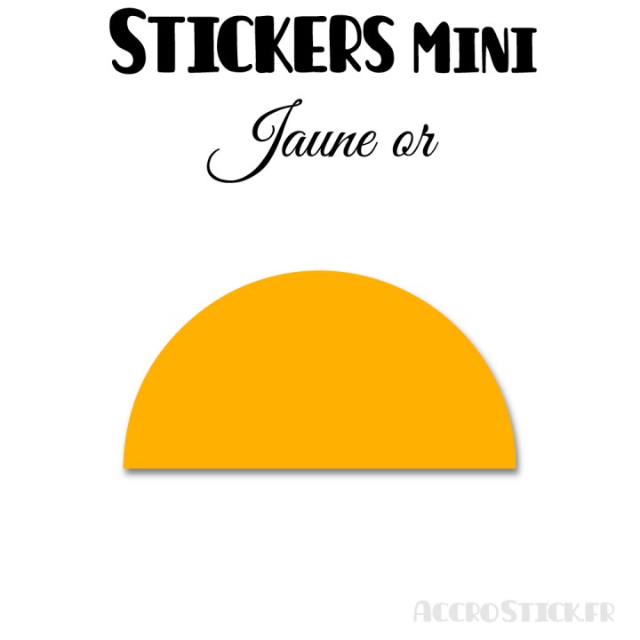 24 Demi Cercle 6 cm - Stickers étiquettes gommettes