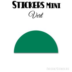 24 Demi Cercle 6 cm - Stickers étiquettes gommettes
