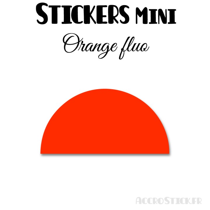 24 Demi Cercle 6 cm - Stickers étiquettes gommettes