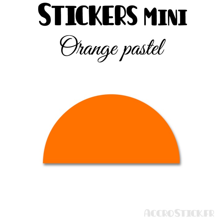 24 Demi Cercle 6 cm - Stickers étiquettes gommettes