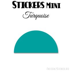 24 Demi Cercle 6 cm - Stickers étiquettes gommettes