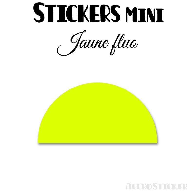 24 Demi Cercle 6 cm - Stickers étiquettes gommettes