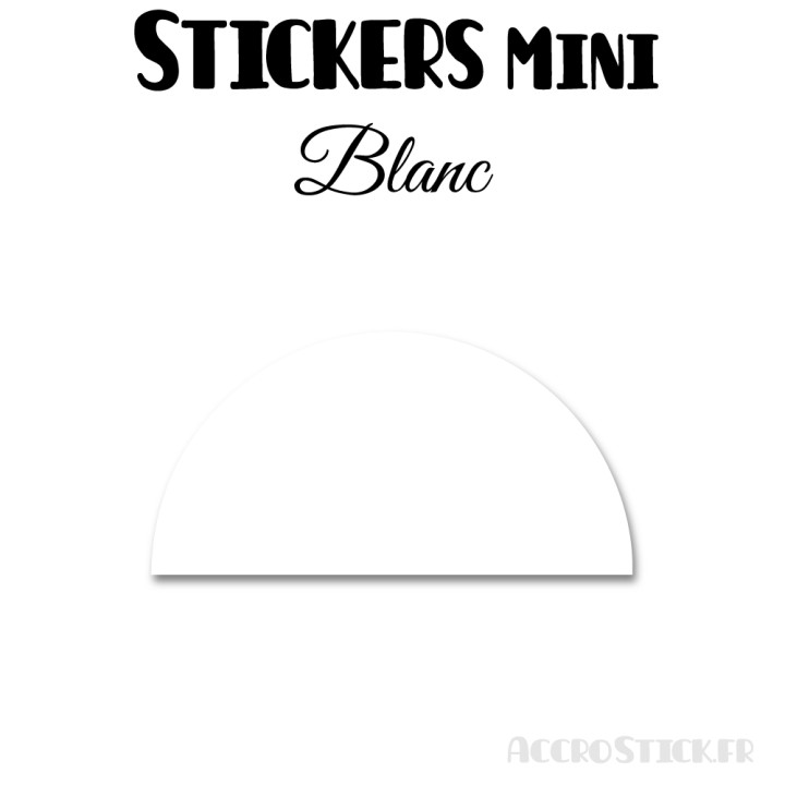 16 Demi Cercle 8 cm - Stickers étiquettes gommettes