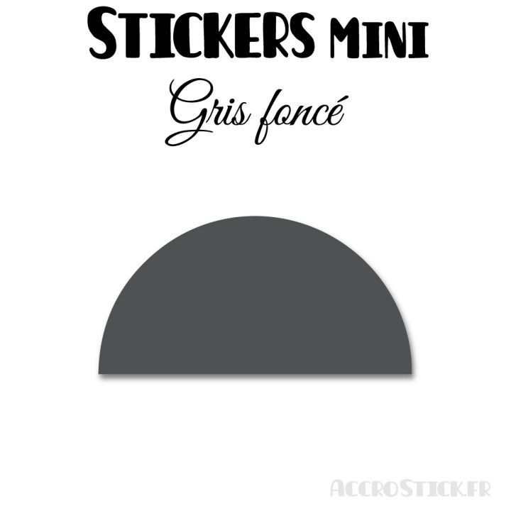 16 Demi Cercle 8 cm - Stickers étiquettes gommettes