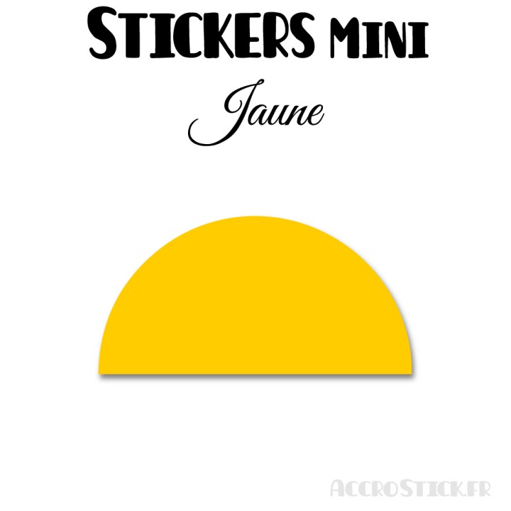 16 Demi Cercle 8 cm - Stickers étiquettes gommettes