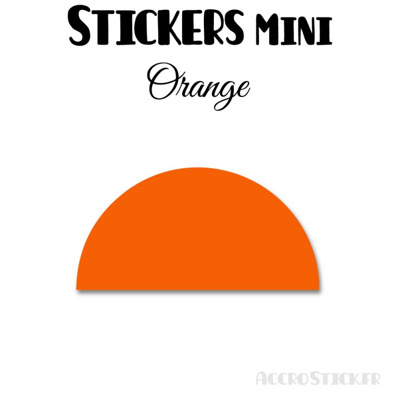 16 Demi Cercle 8 cm - Stickers étiquettes gommettes