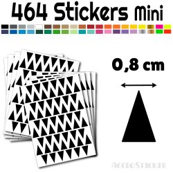464 Triangles d'or 0,8 cm - Stickers étiquettes gommettes