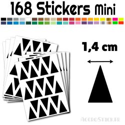 168 Triangles d'or 1.4 cm - Stickers étiquettes gommettes