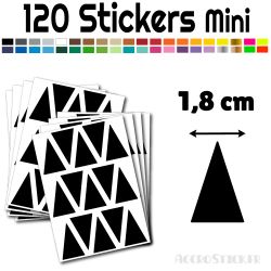 120 Triangles d'or 1.8 cm - Stickers étiquettes gommettes