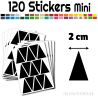 120 Triangles d'or 2 cm - Stickers étiquettes gommettes