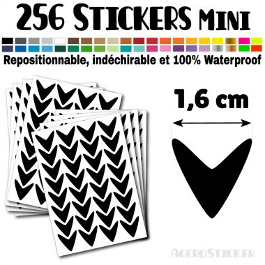 256 Flèches 1,6 cm - Stickers mini gommettes