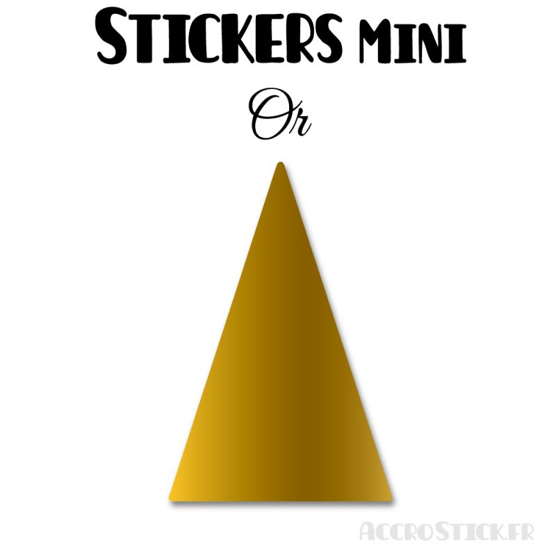 80 Triangles d'or 2.2 cm - Stickers étiquettes gommettes