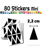 80 Triangles d'or 2.2 cm - Stickers étiquettes gommettes