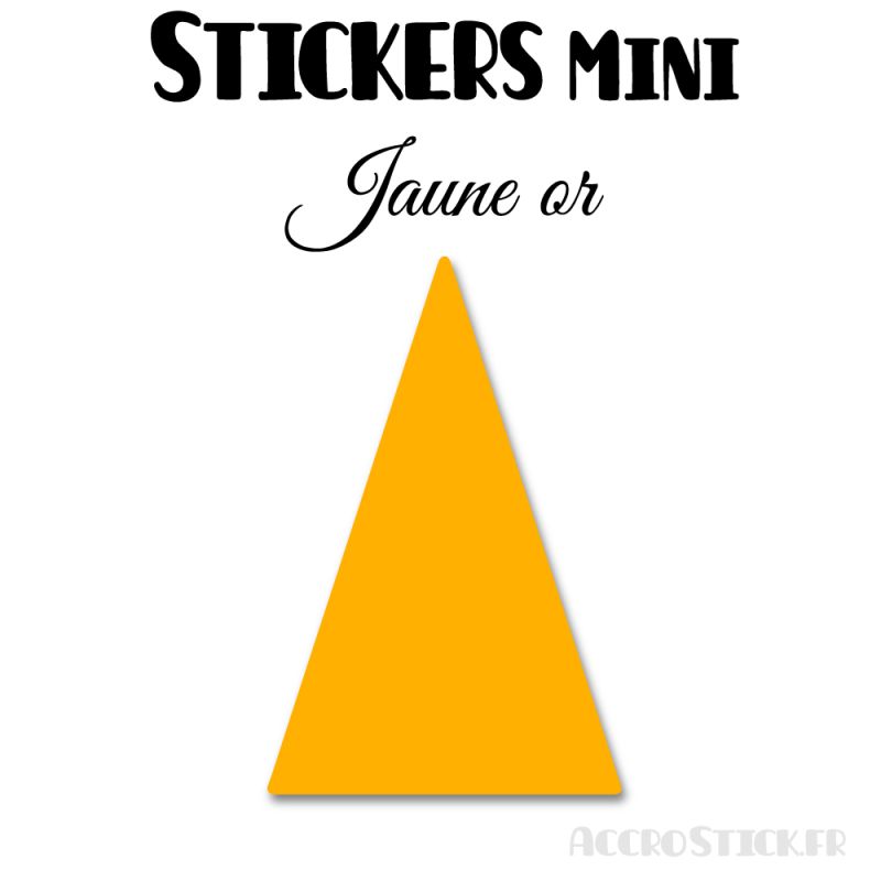 72 Triangles d'or 2.4 cm - Stickers étiquettes gommettes