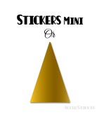 72 Triangles d'or 2.4 cm - Stickers étiquettes gommettes