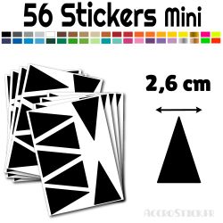 56 Triangles d'or 2.6 cm - Stickers étiquettes gommettes