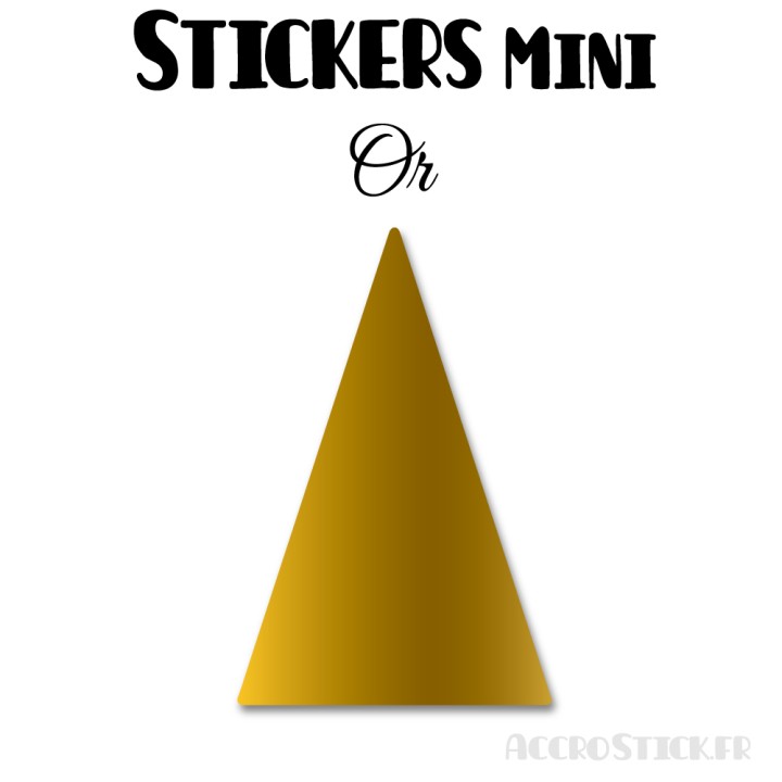48 Triangles d'or 3 cm - Stickers étiquettes gommettes