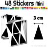 48 Triangles d'or 3 cm - Stickers étiquettes gommettes