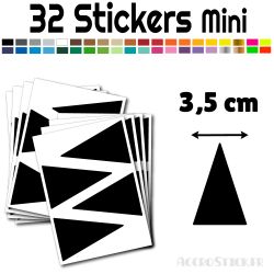 32 Triangles d'or 3.5 cm - Stickers étiquettes gommettes