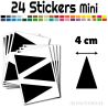 24 Triangles d'or 4 cm - Stickers étiquettes gommettes