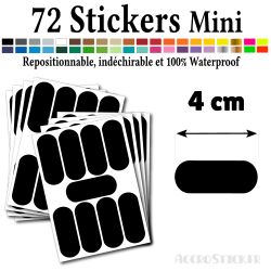 72 Etiquettes 4 cm - Stickers mini gommettes