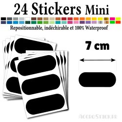 24 Etiquettes 7 cm - Stickers mini gommettes